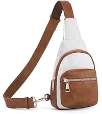 CLUCI Crossbody Bags for Women Men,Leather Sling Bag Cross Body Backpack for Woman Gifts for Women Birthday Unique