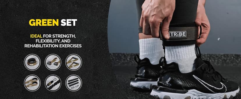 Tube Resistance Bands for Working Out Men and Women - Exercise Bands Resistance Bands Set, Resistance Band Bar, Handles, Ankle Straps, Foot Straps and Door Anchor