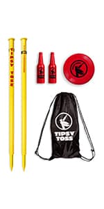 GoSports Ladder Toss Indoor & Outdoor Game Set with 6 Soft Rubber Bolo Balls and Travel Carrying Case - Choose Pro or Classic