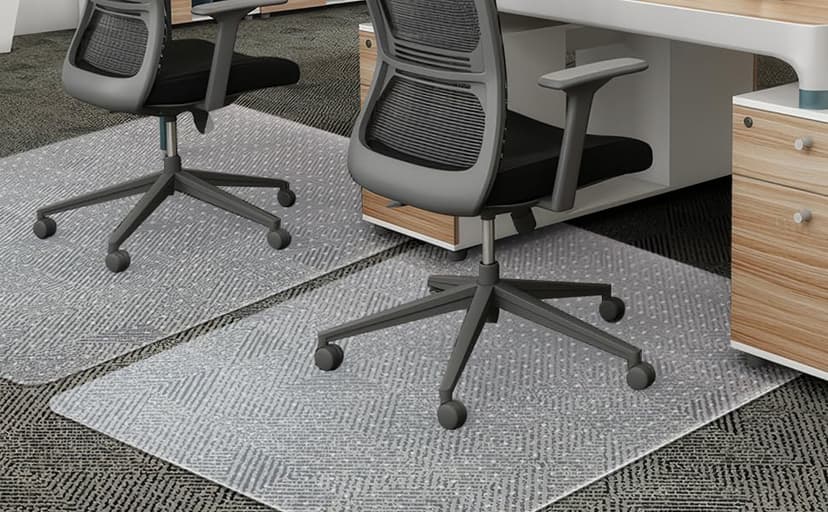 Azadx Chair Mat for Carpet 60"x 46" Large Office Chair Mat for Carpeted Floors, Carpet Protector Floor Mats on Low Pile Carpets Easy Glide Rolling Plastic Desk Computer Chairs Mats for Home