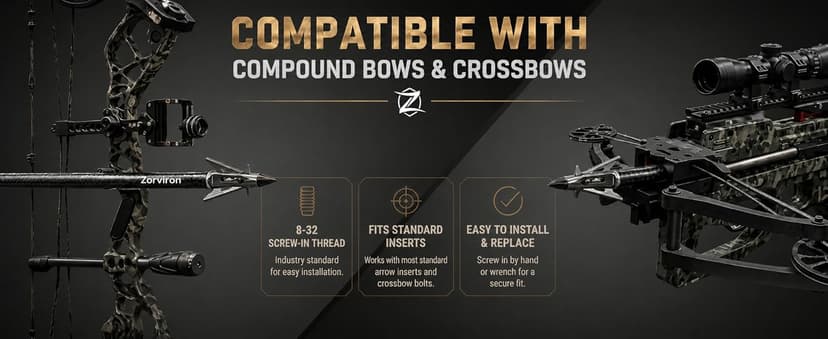 5 Pack Mechanical Expandable Broadheads 100 Grain – Crossbow & Compound Bow Compatible, 2-Inch Cut, 440 Stainless Steel Blades & Chisel Tip, Turkey Deer Small Game Hunting Archery Arrow Tips
