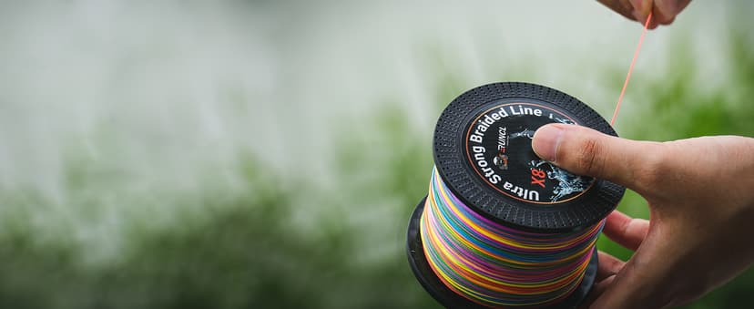 RUNCL 8 Strands Braided Fishing Line - High Visibility Colored Braid Line, Super Strong, Abrasion Resistant, No Stretch, 328yds/546yds/1093yds, 12lb to 100lb for Saltwater or Freshwater Fishing