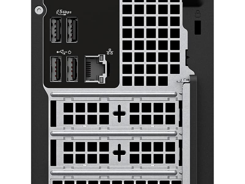 Dell Slim Desktop ECS1250 - Intel Core i3 14100 Processor, 8GB DDR5 RAM, 512GB SSD, WiFi 6, Intel UHD Graphics 730, Windows 11 Home, Onsite Service - Black