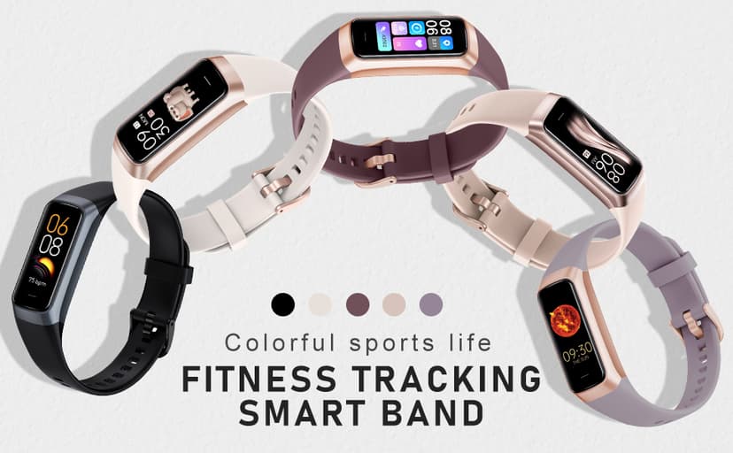 Fitness Tracker with 24/7 Heart Rate Blood Oxygen Sleep Monitor, 1.1" AMOLED Touch Screen Activity Tracker Smart Watches, IP68 Waterproof Step Counter Pedometer for Women Men