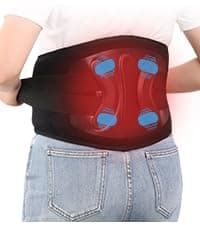 FSA HSA Eligible Portable Heating Pad for Cramps, Upgrade Cordless Electric Period Fast Heating Pad for Back Pain Relief Menstrual Belt 6 Heat 6 Massage Modes Gifts for Women Girls Her Girlfriend Pink