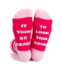 40th 50th 60th Birthday Gifts for him,Men 40th 50th 60th Birthday Decorations, Funny Black Crew Cotton Socks