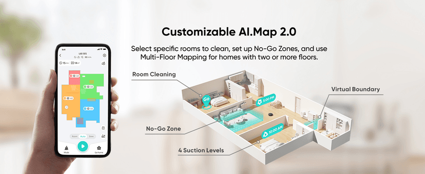 eufy L60 Robot Vacuum with Self Empty Station, Hair Detangling Technology, Up to 60 Days Hands Free Cleaning, 5,000 Pa Suction, Remove Hair, Dust