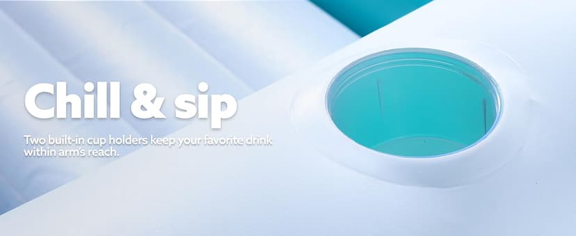 SLOOSH Inflatable Pool for Adults with Seats, 120" x 72" x 22" Full-Sized Blow Up Durable Thickened Above Ground Family Pool, Large Swimming Pools for Backyard Garden Lawn Summer Water Party, Cyan