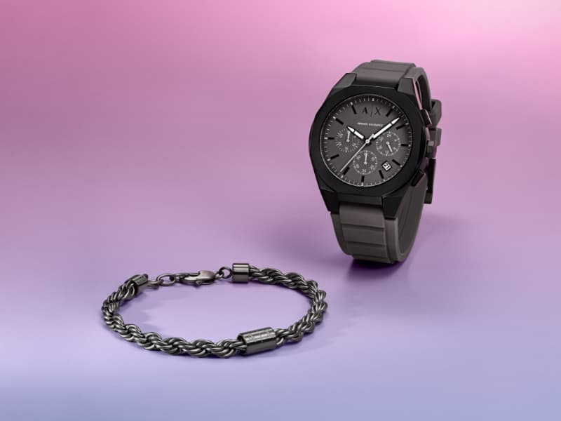 Armani Exchange AX Chronograph Watch for Men with Leather, Stainless Steel or Silicone Band