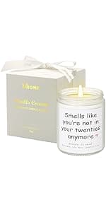 Lihome Happy Birthday Candle - Birthday Gifts for Women, Men, Mom, Dad, Sister, Teacher, Friends - Best Gifts for Her Ideas, Natural Soy Wax Vanilla Scented Candles