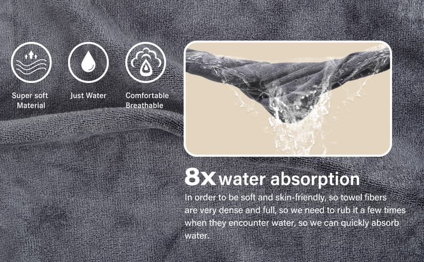 Nugilla Makeup Remover Cloth 12 x 12 Inch, Reusable Makeup Remover Towels for Washing Face, 6 Pack Washable Microfiber Face Cloth Fast Drying Washcloth, Grey