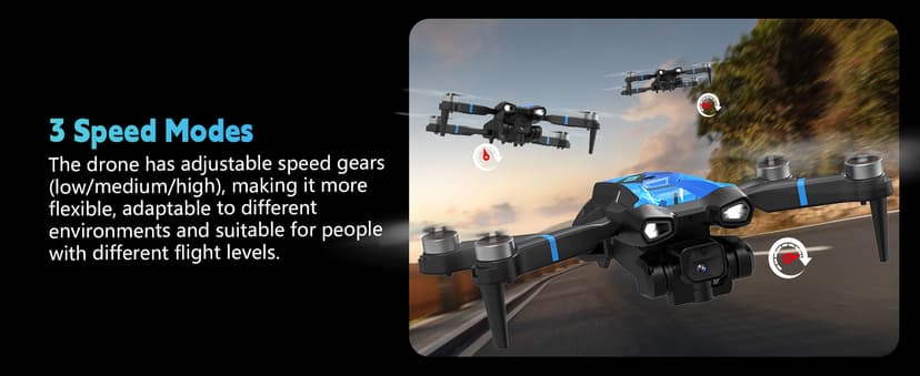 M18LCD Drone with 4K Camera for Adults Drone with Screen on Controller Brushless Motor Optical Flow Positioning Headless Mode One Key Takeoff/Landing RC Quadcopter for Beginners Adults Gifts