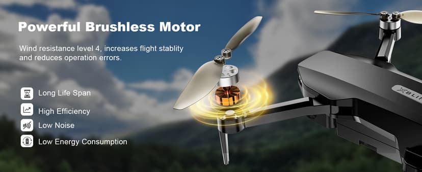 GPS Drone with Camera for Adults, 2K HD FPV Drone with Auto Return, Follow Me, Circle Fly, Waypoint Fly, Stable Hover, Brushless Motor, Foldable 5G Transmission Remote Control Quadcopter, Black