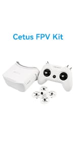 BETAFPV Cetus FPV RTF Drone Kit for Brushed Racing Drone, with LiteRadio 2 SE Transmitter VR02 FPV Goggles, Fly FPV Drone Kit for Beginners to Fly Faster Further
