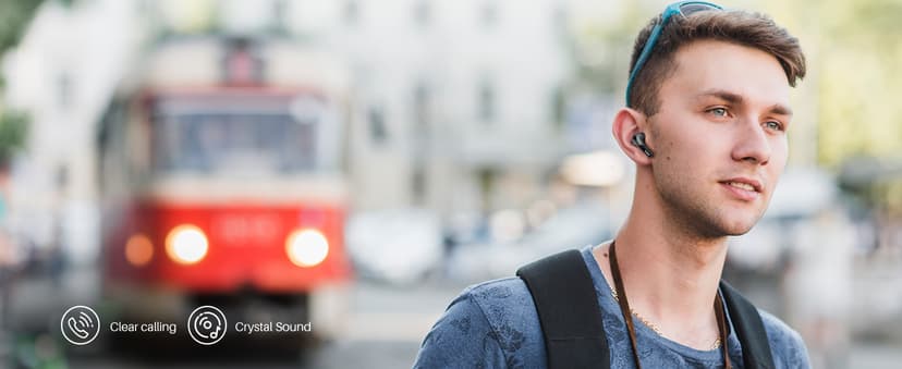 TOZO T20 Wireless Earbuds Bluetooth Headphones 48.5 Hrs Playtime with LED Digital Display, IPX8 Waterproof, Dual Mic Call Noise Cancelling 10mm Broad Range Speakers, New Version