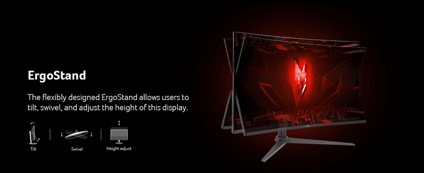 Acer Nitro 31.5 Inch WQHD 2560 x 1440 1500R Curved PC Gaming Monitor | AMD FreeSync | Up to 180Hz Refresh | 1ms VRB | Speakers | One Display Port 1.4 & Two HDMI 2.0 | XZ320QU S3bmiiphx