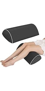 Swaycy Ear Piercing Pillow with an Hole for CNH and Ear Pain Inflammation Pressure Sores for Side Sleepers, Cotton and Polyester Side Sleeper Pillow, Washable and Adjustable Ear Guard Pillow, Gray