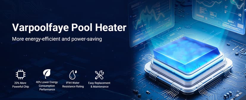 16000 BTU Swimming Pool Heat Pump 5000 Gallon Electric Pool Heater for Above Ground Pool 5KW Heating or Cooling WiFi Control Timer Pool Heater 120V 60Hz