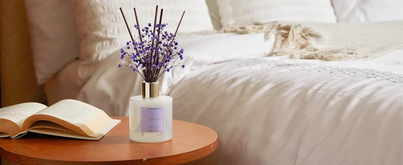 Cocorrína Reed Diffuser Set, Clean Linen 6.7 fl oz Scented Diffuser with Sticks Home Fragrance Reed Diffuser for Bathroom Shelf Décor B0B24QJ217