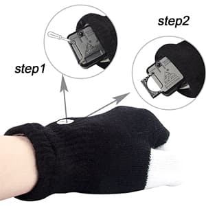 Luwint Children LED Finger Light Up Gloves - Glow Flashing Cool Fun Toys for Kids, Boy Girl 7-12 Years
