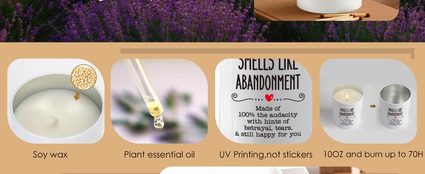 Farewell Retirement Gift for Coworker Friend, 10OZ Funny Leaving Candle Gifts, Moving Away Going Away Goodbye Gifts for Women Coworkers Work Bestie, Smells Like Abandonment Scented Soy Candle