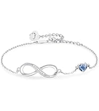 CDE Forever Love Heart Necklaces for Women, Wedding Anniversary, Birthday Mothers Day Christmas Day Gifts for Mom, Mother, Wife, friend, S925 Silver Jewelry with Birthstone Pendant