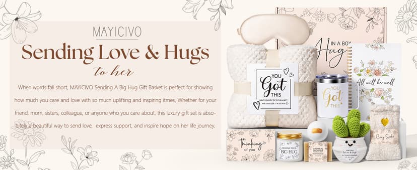 Get Well Soon Gifts Baskets for Women Self Care Gifts, Spa Care Package After Surgery Inspirational Thinking of You Sympathy Gift, Feel Better Encouragement Gift for Women Sick Friends Mom w/ Blanket