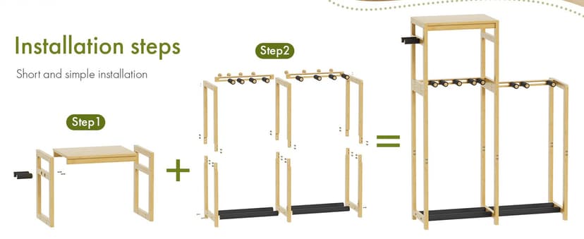 Amazer Guitar Stand, Guitar Rack for Acoustic, Bass, Electric Guitar, Multi Guitar Display Stand Adjustable Bamboo Guitars Holder, Multiple Guitar Stands Floor, for Home Music Studio