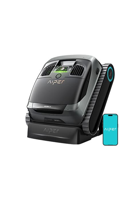 AIPER Surfer S2 Robotic Solar Pool Skimmer with APP Support, 24/7 Cleaning, Dual Charging Modes, Smart Obstacle Avoidance, Ideal for Most Swimming Pool Types