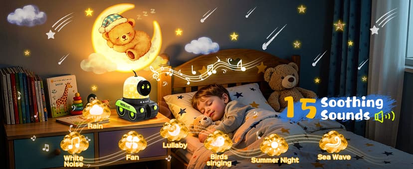 Montessori Car Toys for 1-3 Year Old Boys, Learning Toddler Birthday Gifts,15 White Noise Sounds,Remote Timer Rechargeable Montessori Toys for Boys 1-3 Year Old Gifts,19 Films Train Projector Light B0H1QJXVGG