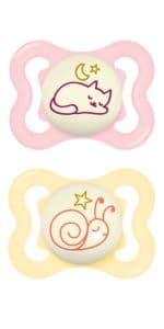 MAM Original Matte Baby Pacifiers, Binky for Boys 0-6 Months, BPA-Free Silicone Nipple, Easy to Clean, Best for Newborn Babies, Developed with Medical Experts, 2 Count Binkies with Sterilizer Case