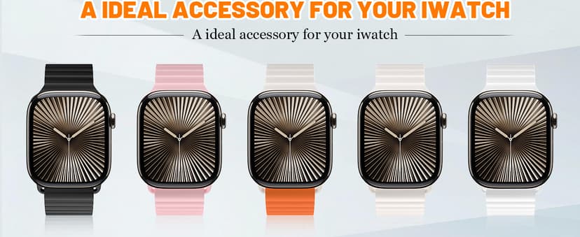 Magnetic Sport Bands for Apple Watch Band 40mm 38mm 41mm 42mm 44mm 45mm 46mm iWatch bands for Women Men,Silicone Loop Strap Wristband for Apple Watch Series 11 10 9 8 7 6 5 4 3 SE 3/2nd Ultra/3/2 49mm