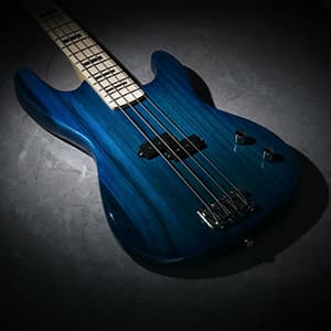 GLARRY GP Series Full Size Electric Bass Guitar 4 String Beginner Kit Canadian Maple Fingerboard with Cable, Strap, Bag and Accessories(Blue)