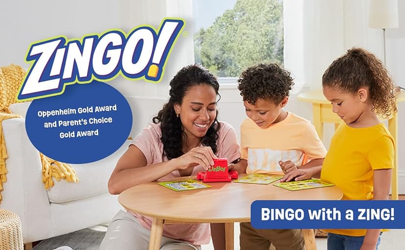 ThinkFun Zingo Bingo Award Winning Preschool Game for Pre-Readers and Early Readers Age 4 and Up - One of the Most Popular Board Games for Boys and Girls and their Parents (97700)