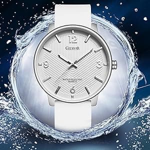 GEDIYAR Men's Fashion Minimalist Wrist Watch Waterproof Watches Simple Ultra Thin Analog Quartz Silicone Watch for Men