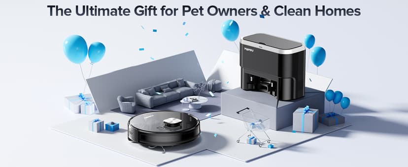 Robot Vacuum and Mop Combo, Robot Vacuum Self-Emptying with 11500Pa Suction, 70-Day Capacity, Fast Home Mapping, LiDAR Navigation, Smart Obstacle Avoidance, Ideal for Pet Hair, Carpet, Hard Floor