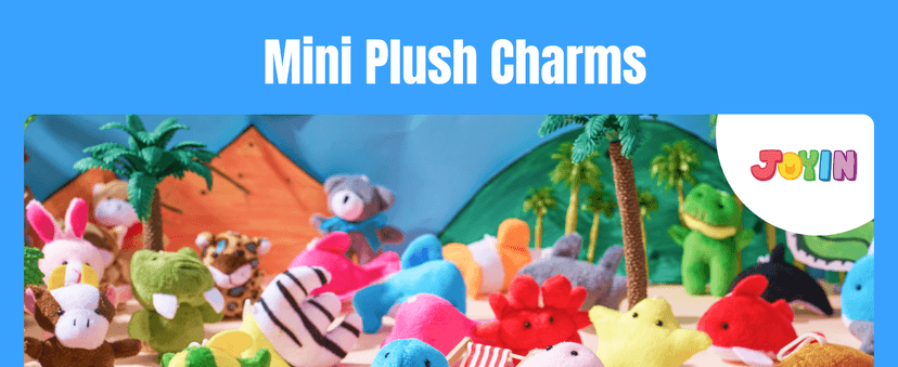 JOYIN 24 Pack Mini Animal Plush Toy Assortment (24 Units 3" Each), Animals Keychain Decoration for Kids, Small Stuffed Animal Bulk for Kids, Carnival Prizes, School Gifts, Party Favor Goodie Bags