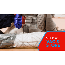 Hefty Shrink-Pak Vacuum Storage Bags - Space Saver for Under Bed Storage, Clothing and Comforters, 3X More Storage Space, 6 Medium Zipper Bags