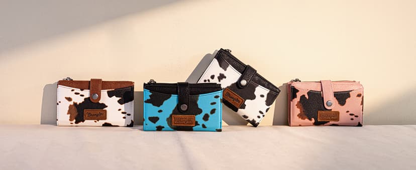 Wrangler Wallet for Women Bifold Card Holder with Zipper and ID Window