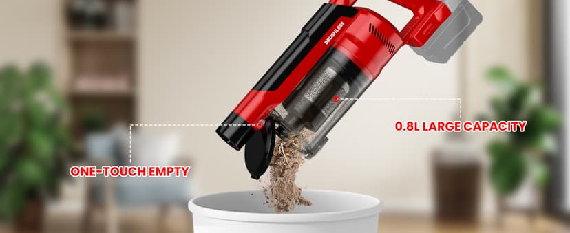 ZEXAPE Cordless Vacuum Cleaner for Milwaukee M18 Battery, 7-in-1 Lightweight Stick Vacuum with HEPA Filter, 35KPA Suction, 350W Brushless Motor, 3 Modes for Floor, Carpet, Car(Battery Not Included)