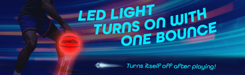 GlowCity Glow in The Dark Basketball - Sizes 5, 6, 7 Light Up Ball for Kids, Teens & Adults - Red Glow for Outdoor Games - Sports Birthday Gifts Ideas for Boys Ages 6 7 8 9 10 11 12 13 14