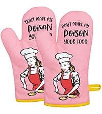 Miracu Funny Oven Mitts, Presents for Chefs, Cooking Gadgets, BBQ Oven Mitt, Unique Gifts for Cooks Dad Brother, Manly Christmas Thanksgiving Housewarming Grilling Kitchen Chef Gifts for Men Who Cook