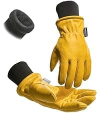 toolant Winter Work Gloves for Men, Insulated Leather with Water Resistance and Abrasion Protection for Cold Weather