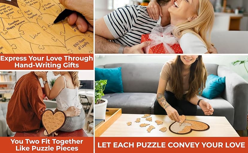 1 Year Anniversary Wood Gifts for Him Boyfriend - One Year Anniversary Wooden Gifts for Men, First Anniversary Wedding Gift for Husband Wife