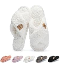 Cozy Slippers for Women Indoor and Outdoor Fuzzy House Shoes with Memory Foam Anti-Skid Sole Gifts for Women Mom Ladies