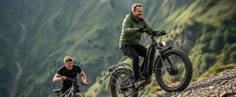 FREESKY Ranger AIR Dual Motor Electric Bike for Adults, 3500W 200NM Fast Ebike,105Miles Long Range E Bike,Full Suspension Electric Mountain Bike, 26'' Fat Tire Electric Bicycle for Man Womens Hunters