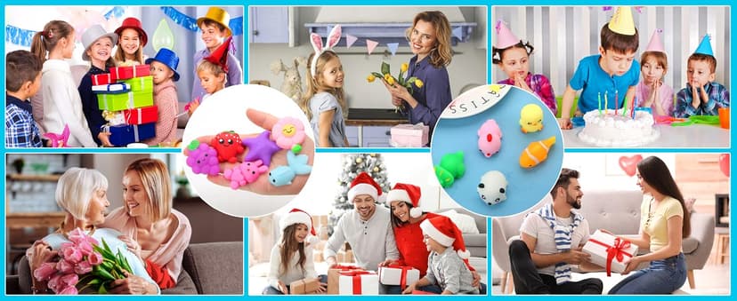 30 Pack Squishy Toys, Kawaii Squishies Party Favors for Kids 4-8 8-12 Treasure Box Toys for Classroom Birthday Xmas Gifts Goodie Bag Mini Animals Mochi Squishy Stress Relief Sensory Toys Random B0DG2VRFV7