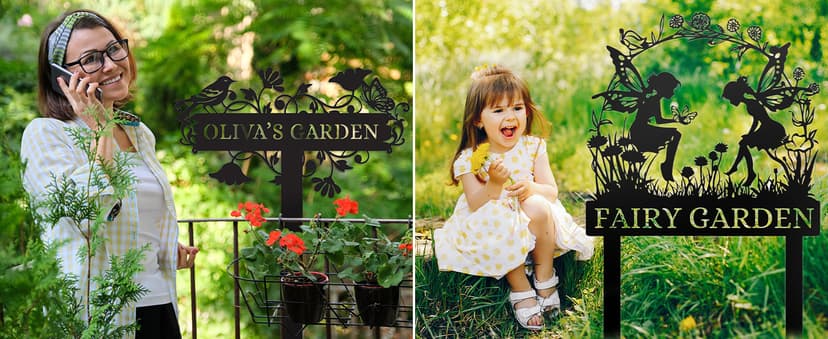 Metal Signs Customized | Personalized Garden Stake Metal Sign | Custom Metal Garden Sign | Personalized Garden Name Sign | Custom Sign Outdoor Metal | Gardening Decor Gifts for Gardeners