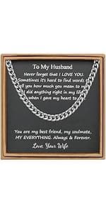 JoycuFF Mens Cuban Link Chain Necklace for Boyfriend Gold Silver Stainless Steel 6MM 10MM Hip Hop Anniversary Birthday Christmas Jewelry for Men