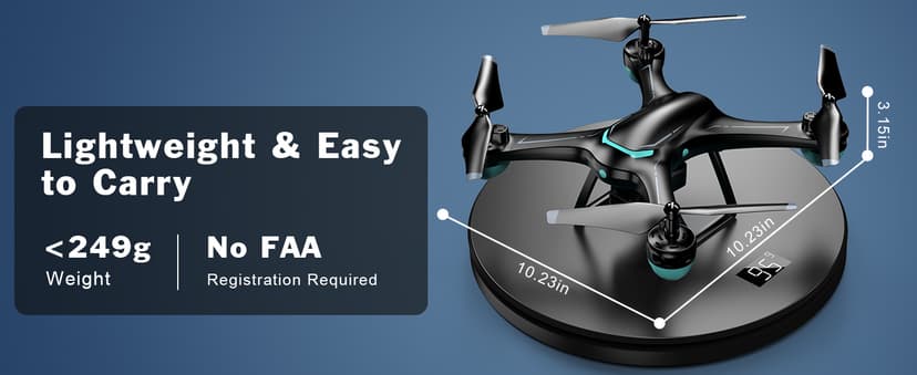 Drone with 1080P Camera, Remote Control Quadcopter with Gesture Selfie, Altitude Hold, One Key Start, 3D Flips, 2 Batteries, Black